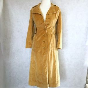 Vintage corduroy tan trench-coat